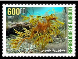 DJIBOUTI 2024 STAMP 1V 600F - CAMOUFLAGE - SEAHORSE SEAHORSES SEA HORSE HIPPOCAMPE HIPPOCAMPUS FISH POISSONS - MNH - Fishes