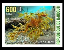 DJIBOUTI 2024 STAMP 1V IMPERF 600F- CAMOUFLAGE - SEAHORSE SEAHORSES SEA HORSE HIPPOCAMPE HIPPOCAMPUS FISH POISSONS - MNH - Fishes