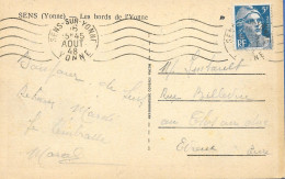TIMBRE N° 719 B -    MARIANNE DE GANDON - TARIF DU 8 7 47 AU 20 9 48 - CP 5 - - Postal Rates