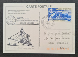 TAAF,  Timbre Numéro PA 72 Oblitéré De Terre Adélie Le 20/1/2000. - Storia Postale