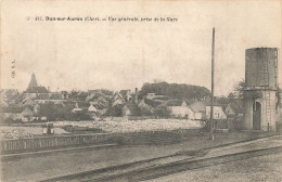 Dun Sur Auron * Vue Générale Prise De La Gare * Château D'eau * Ligne Chemin De Fer - Dun-sur-Auron