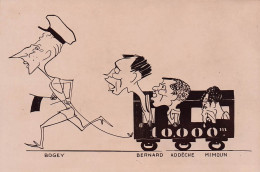 ATHLETISME LE 10 000M CARICATURE DE BOGEY  ET MIMOUN 1961  PHOTO 13 X 9 CM - Sport