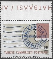 TURKEY 1966 Balkanfila Stamp Exhibition, Istanbul - 50k Stamp And Postmark MNH - Ungebraucht