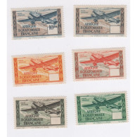 Colonies Françaises AEF 1943 - Timbres Poste Aérienne Variétés N°38 à 41A-  Neufs** - Signés - Lartdesgents - Brieven En Documenten