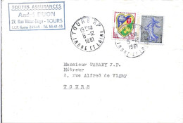 TIMBRE N°  1234 A / 1232 -   - TARIF 1 01 60 AU 18 5 64   -  2e ECHELON  -  1961- - Posttarieven