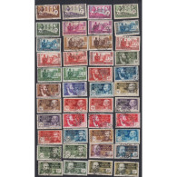 44 Timbres Colonies AEF N°33 à N°62 Sauf N°61 Oblitérations Cote 74 € Lartdesgents - Cartas & Documentos