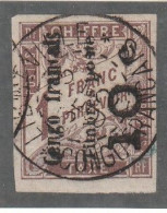 CONGO - N°11a Obl (1892) Timbres-taxe Surchargés : 10c Sur 1f Marron - Signé Calves - Usados