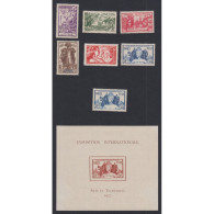 Colonies AEF - 1937- Timbres N°27 à N°32 Et 32a, Bloc Expo Neufs* Cote 179 Euros, Lartdesgents.fr - Covers & Documents