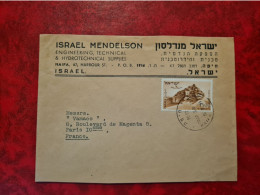 LETTRE  ISRAEL HAIFA 1955 ENTETE ISRAEL MENDELSON ENGINEERING TECHNICAL HYDROTECHNICAL SUPPLIES - Briefe U. Dokumente