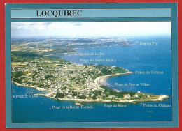Locquirec (29) Port Plage De La Roche Tombée Du Bilou De Pors Ar Villiec Des Sables Blancs Pointe Du Château Du Corbeau - Locquirec