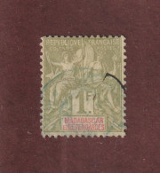 MADAGASCAR - 40 De 1896/1899  - Oblitéré - Type Colonies - 1f. Olive Et Rouge - 2 Scan - Used Stamps