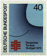 64944 MNH ALEMANIA FEDERAL 1973 FIESTA ALEMANA DE GIMNASIA EN STUTTGART - Unused Stamps