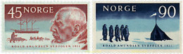 49816 MNH NORUEGA 1961 50 ANIVERSARIO DE LA EXPEDICION AL POLO NORTE DE ROALD AMUNDSEN - Neufs