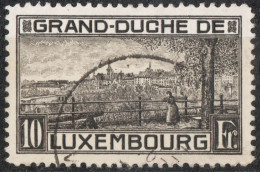 Luxemburg 1923 10 Fr Black  Perf 11½, 1 Value Cancelled - Used Stamps