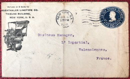 Etats-Unis, Divers Sur Entier-enveloppe, Cachet New-York 6.1.1906 Pour La France - (C1420) - Marcofilia
