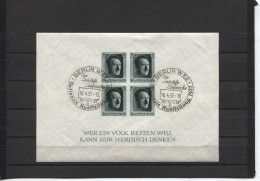 Deutsches Reich Block 8 Sonderstempel Berlin 18.4.37 Briefmarkenausstellung - Bloques