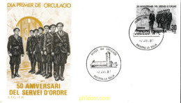 404563 MNH ANDORRA. Admón Española 1981 50 ANIVERSARIO DE LA CREACION DEL SERVICIO DEL ORDEN - Ongebruikt