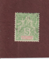 SÉNÉGAMBIE ET NIGER - 48 De 1903  - Oblitéré - Type Colonies - 5c. Vert-jaune  - 2 Scan - Usados