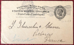 Etats-Unis, Divers Sur Entier-carte, Cachet New-York. STA. N.Y. 17.9.1906 Pour La France - (C1429) - Marcofilia