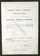 Consorzio Agrario Cooperativo Castellazzo Bormida - Convocazione Assemblea 1905 - Andere & Zonder Classificatie