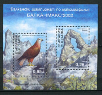 Bulgarie ** Bloc 205 - "Balkanmax 2002" - Expo Philatélique. Oiseaux Et Paysage - Nuevos
