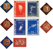 61891 MNH RUMANIA 1961 16 JUEGOS OLIMPICOS VERANO MELBOURNE 1956 - 17 JUEGOS OLIMPICOS VERANO ROMA 1960 - Otros & Sin Clasificación