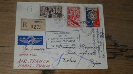 Enveloppe 1ere Liaison Paris Tokyo - 1952   ............. BOITE1  ....... 561 - 1921-1960: Modern Period