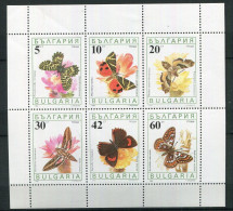 (cl 45B) Bulgarie ** N° 3324 à 3329 En Feuillet - Papillons Sur Fleurs - Ongebruikt
