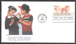 USA FDC Fleetwood Cachet, 1979 International Year Of The Child - 1971-1980