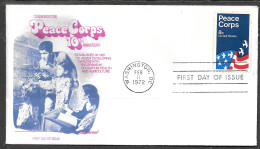 USA FDC Fleetwood Cachet, 1972 8 Cents Peace Corps - 1971-1980