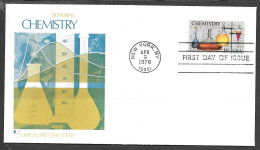 USA FDC Fleetwood Cachet, 1976 13 Cents Chemistry - 1971-1980