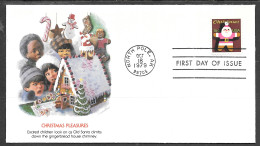 USA FDC Fleetwood Cachet, 1979 15 Cents Christmas Santa Claus - 1971-1980