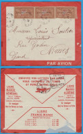 LETTRE PAR AVION DE 1926, MAROC POUR LA FRANCE - LIGNES AERIENNES FRANCE-MAROC-ALGERIE-SENEGAL -TIMBRES MERSON SURCHARGE - Poste Aérienne