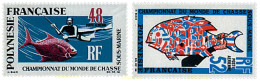 43505 MNH POLINESIA FRANCESA 1969 CAMPEONATO DEL MUNDO DE PESCA SUBMARINA - Ongebruikt