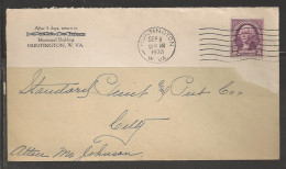 1933 Huntington West Virginia, City Government Corner Card - Cartas & Documentos