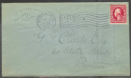 1910 Boston Mass (Mar 30) "4" Flag Cancel Embossed Corner Card - Briefe U. Dokumente