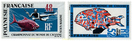 43505 MNH POLINESIA FRANCESA 1969 CAMPEONATO DEL MUNDO DE PESCA SUBMARINA - Neufs