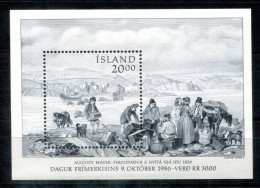 ISLAND Block 7, Bl.7 Mnh - Tag Der Briefmarke, Day Of The Stamp, Jour Du Timbre - ICELAND / ISLANDE - Blocks & Kleinbögen