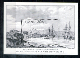 ISLAND Block 8, Bl.8 Mnh - Tag Der Briefmarke, Day Of The Stamp, Jour Du Timbre, Schiff, Ship,Bateau - ICELAND / ISLANDE - Blokken & Velletjes