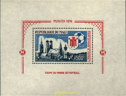 32024 MNH MALI 1973 COPA DEL MUNDO DE FUTBOL. ALEMANIA-74 - Mali (1959-...)