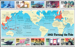 1993-1943: Turning The Tide - Sheet Of 10, Mint Never Hinged - Nuovi