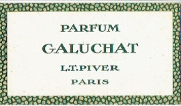 Peu Courante Carte Parfum GALUCHAT De L.T. PIVER - Calendrier De 1930 Au Recto - Antiquariat (bis 1960)