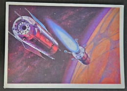 A. Sokolov And Cosmonaut A. Leonov - There Is Mars Ahead - Spaceship - Russia USSR - Space