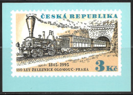 Czech Republic, 1995, Railroad Stamp, 3kc, Unused    - Tchéquie