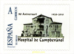 702751 MNH ESPAÑA Privados Ripolles 2010 90 ANIVERSARIO DEL HOSPITAL DE CAPDEVANOL - Neufs