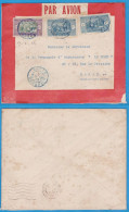LETTRE PAR AVION DE 1926 - DAKAR (SENEGAL) POUR PARIS (FRANCE) - OBLITERATIONS BLEUS  DE DAKAR - Briefe U. Dokumente