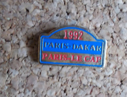 Pin's - Paris Dakar, Le Cap - 1992 - Autres & Non Classés