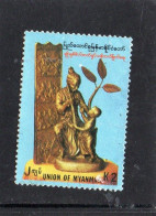 1992 Myanmar - 44° Ann. Indipendenza - Statua Bronzea - Myanmar (Birma 1948-...)