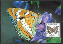 1991 50+25 Butterfly Stamp Maximum Card - Butterflies