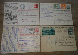 SUISSE, 4 Entiers Postaux  ............. BOITE1  ....... 572 - Postmark Collection